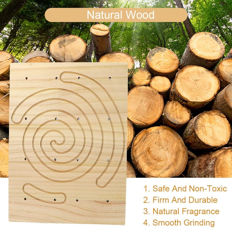 Litewoo Rabbit Scratch Board Foot Pad Mat Chew Toy Grinding Claws Teeth Natural Wood for Small Animal Rabbit Hamster Chinchilla Guinea Pig Ferret Gerbil Bunny Rat Cage Accessories (A) - Image 3